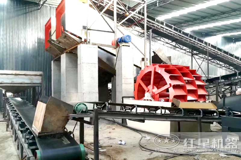 河南鄭州客戶水洗沙生產(chǎn)線現(xiàn)場