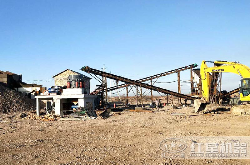 烏茲別克客戶石子破碎現(xiàn)場實拍圖