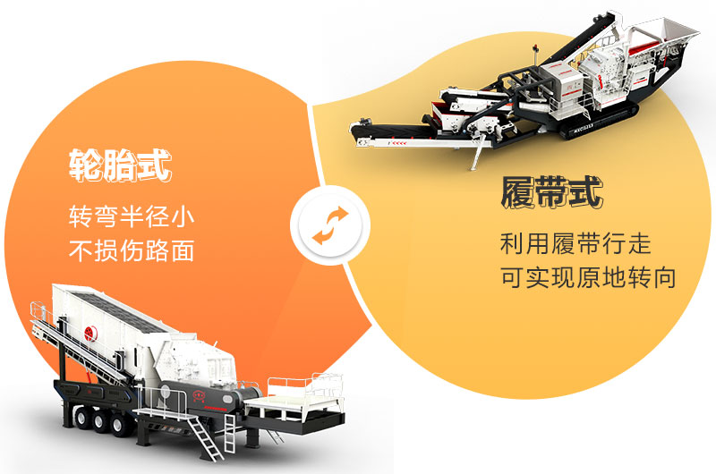 移動(dòng)石子破碎機(jī)移動(dòng)方式不同，亮點(diǎn)不同