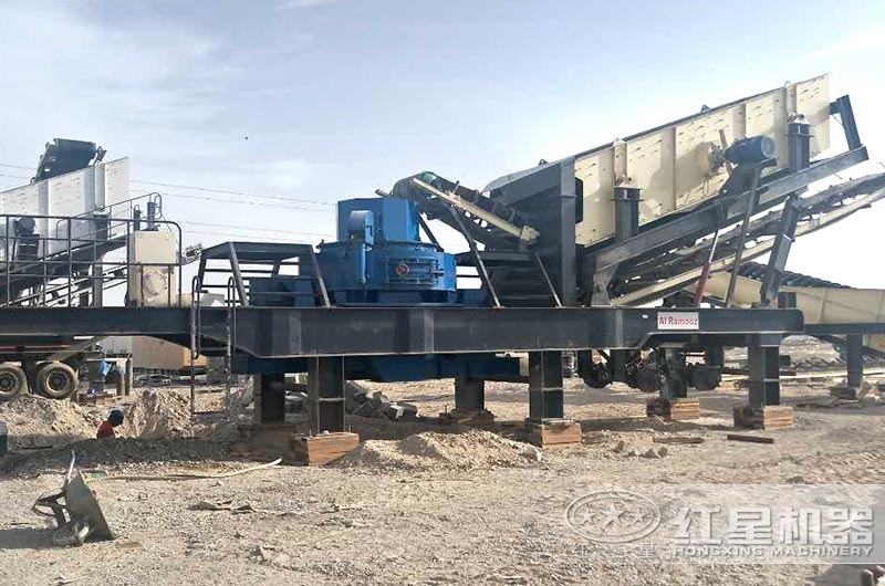 可移動(dòng)的制沙生產(chǎn)線，制砂篩分一體機(jī)