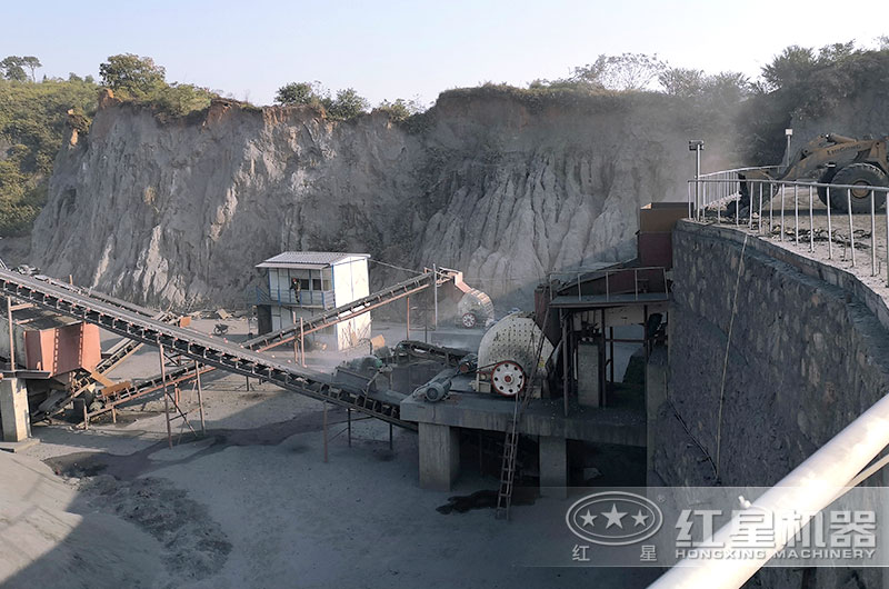 煤矸石碎石生產(chǎn)線，錘式破碎機(jī)，簡化工藝流程